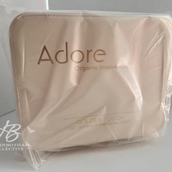 NEW ADORE Organic Innovations Golden Touch 24k Techo-Dermis Facial Masks w/ COA - Picture 2 of 11